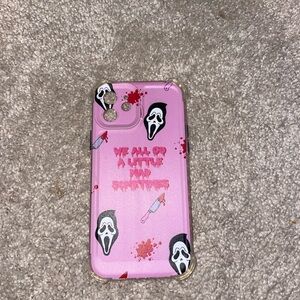 Pink Horror-Themed Phone Case